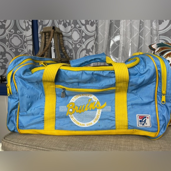 Bags Vintage Ucla Sports Duffel Bag Travel Gym Weekender Bag Blue